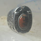 Horseshoe ring Navajo size 8 star Good Luck jasper sterling silver women men