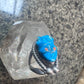 Carved Frog ring coral Inlaid eyes size 5.75 pinky Sterling silver women girls