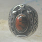 Horseshoe ring Navajo size 8 star Good Luck jasper sterling silver women men