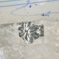 Lily spoon ring floral band size 11 sterling silver women men