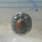 Horseshoe ring Navajo size 8 star Good Luck jasper sterling silver women men