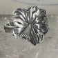 Lily spoon ring floral band size 11 sterling silver women men