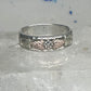 Black Hills Gold ring leaves wedding band size 12 sterling silver women men