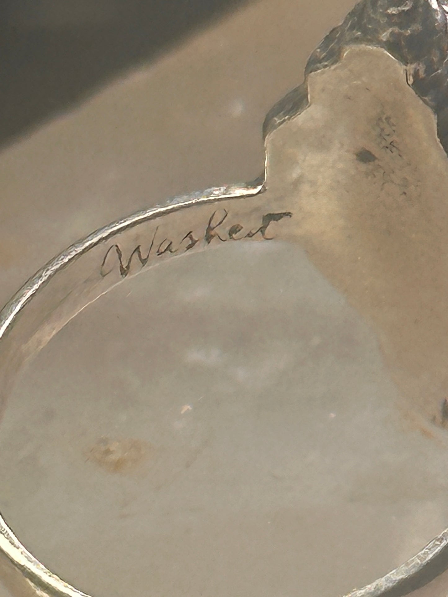 Shell ring sign Washed Ashore band snail size 7 sterling silver women a