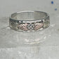 Black Hills Gold ring leaves wedding band size 12 sterling silver women men