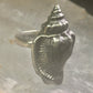Shell ring sign Washed Ashore band snail size 7 sterling silver women a