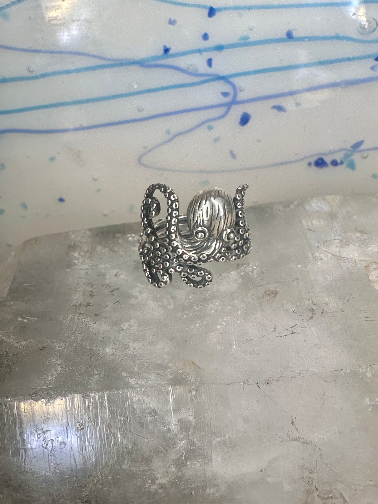 Octopus ring band size 5 sterling silver women girls