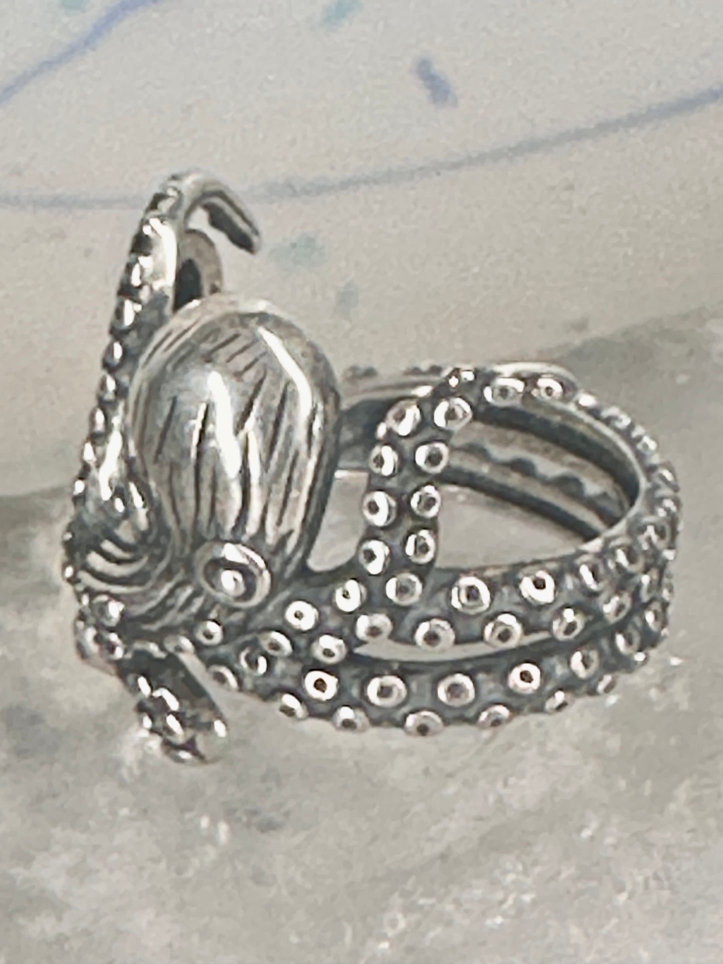 Octopus ring band size 5 sterling silver women girls