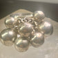Bead Cluster ring moving Heavy balls cha cha wide band size 7.50 sterling silver women 1970's