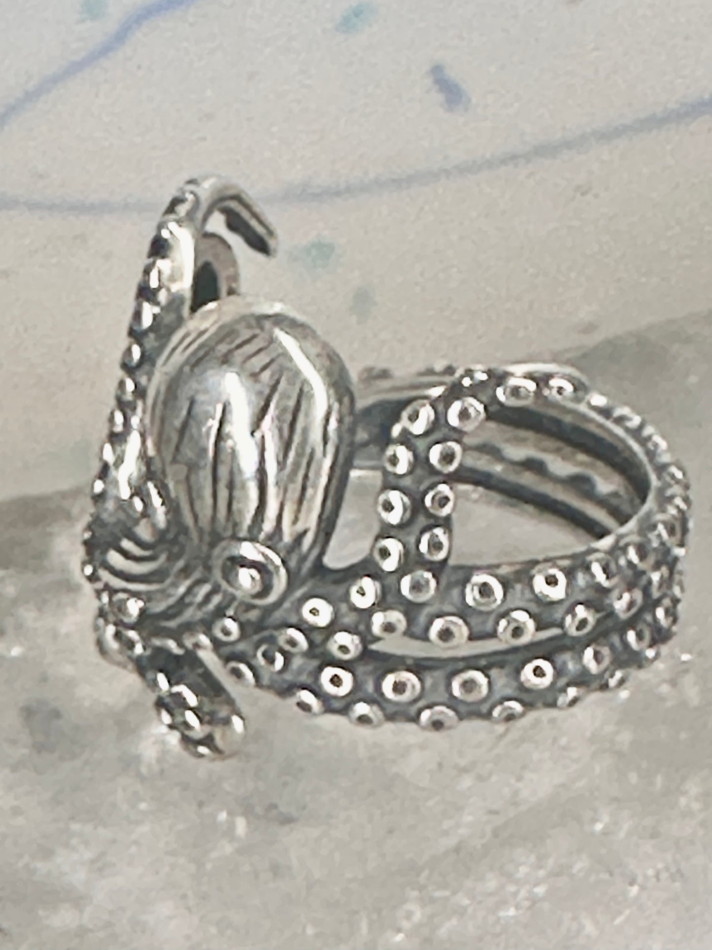 Octopus ring band size 5 sterling silver women girls