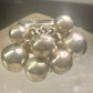 Bead Cluster ring moving Heavy balls cha cha wide band size 7.50 sterling silver women 1970's