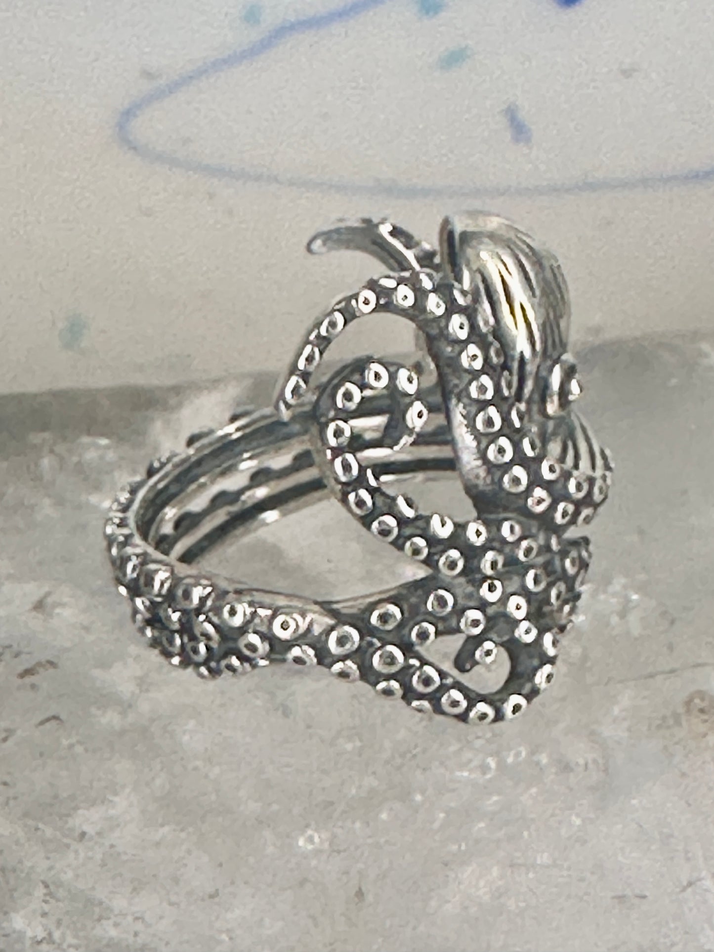 Octopus ring band size 5 sterling silver women girls