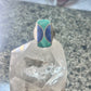 Vintage Malachite Blue Lapis Ring J Comes Taxco Mexico size 8.7 Sterling silver women men