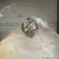 Eagle ring Navajo size 15 sterling silver women men signed LF