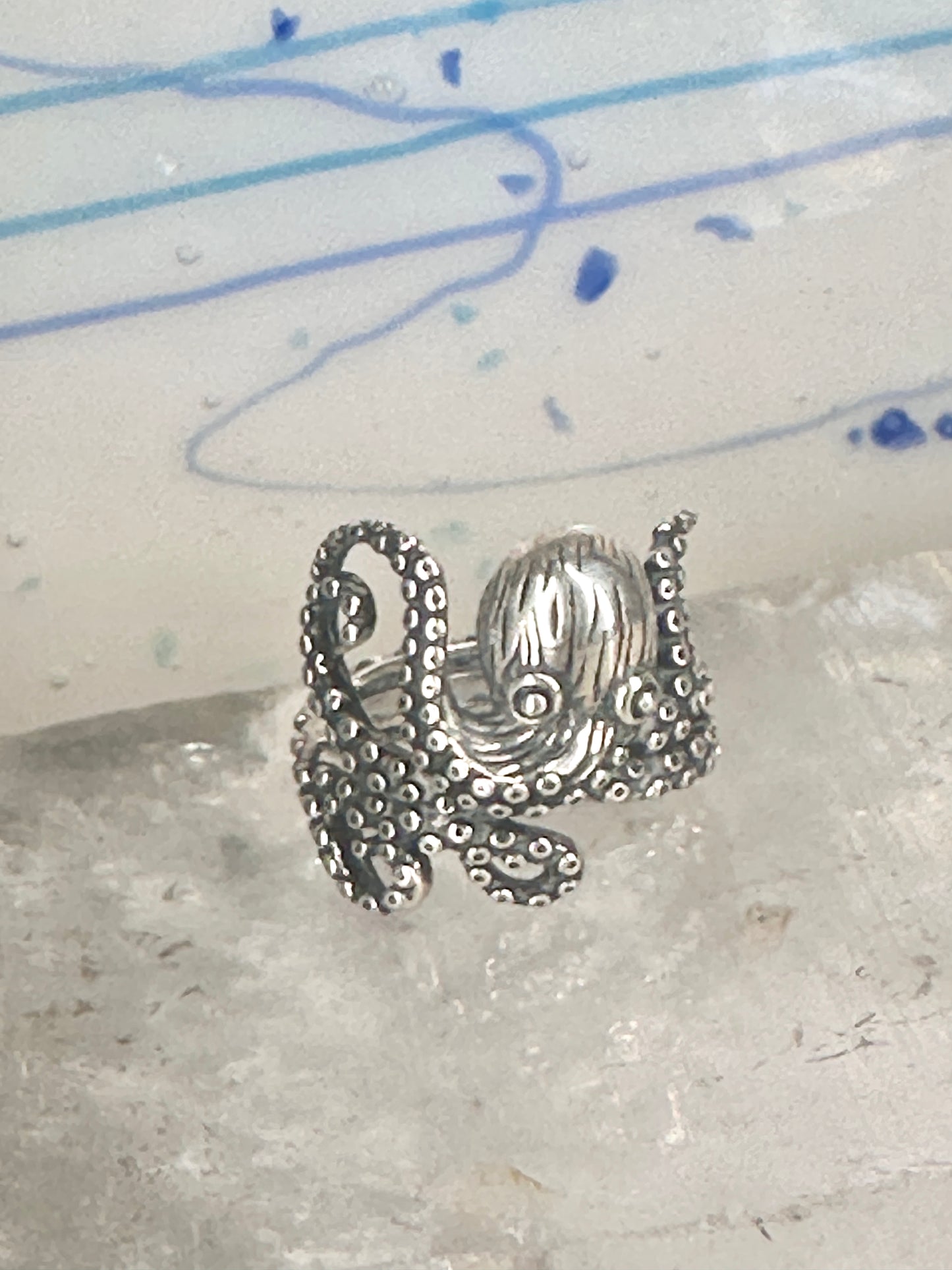Octopus ring band size 5 sterling silver women girls
