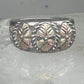 Black Hills Gold ring leaves wedding band size 7 sterling silver women men