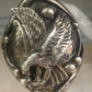 Eagle ring Navajo size 15 sterling silver women men signed LF