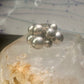 Bead Cluster ring moving Heavy balls cha cha wide band size 7.50 sterling silver women 1970's