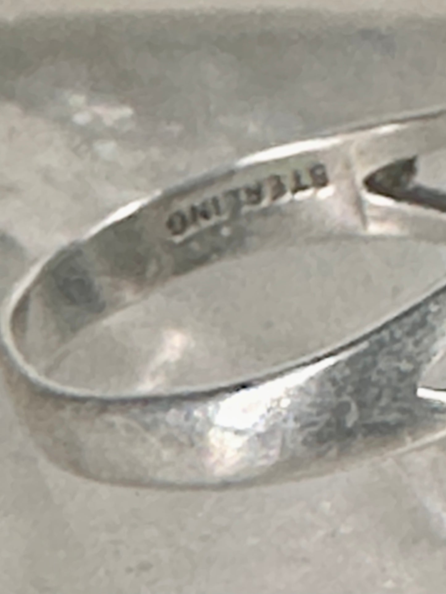 Cat ring band size 6.75 sterling silver women girls