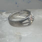 Black Hills Gold ring leaves wedding band size 7 sterling silver women men