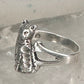 Cat ring band size 6.75 sterling silver women girls