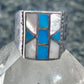 Navajo ring Turquoise Mother of Pearl Ring size 11.5 Sterling silver women men