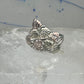 Black Hills Gold ring leaves band size 8.7 sterling silver women