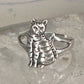 Cat ring band size 6.75 sterling silver women girls