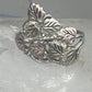 Black Hills Gold ring leaves band size 8.7 sterling silver women