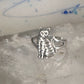 Cat ring band size 6.75 sterling silver women girls