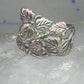 Black Hills Gold ring leaves band size 8.7 sterling silver women