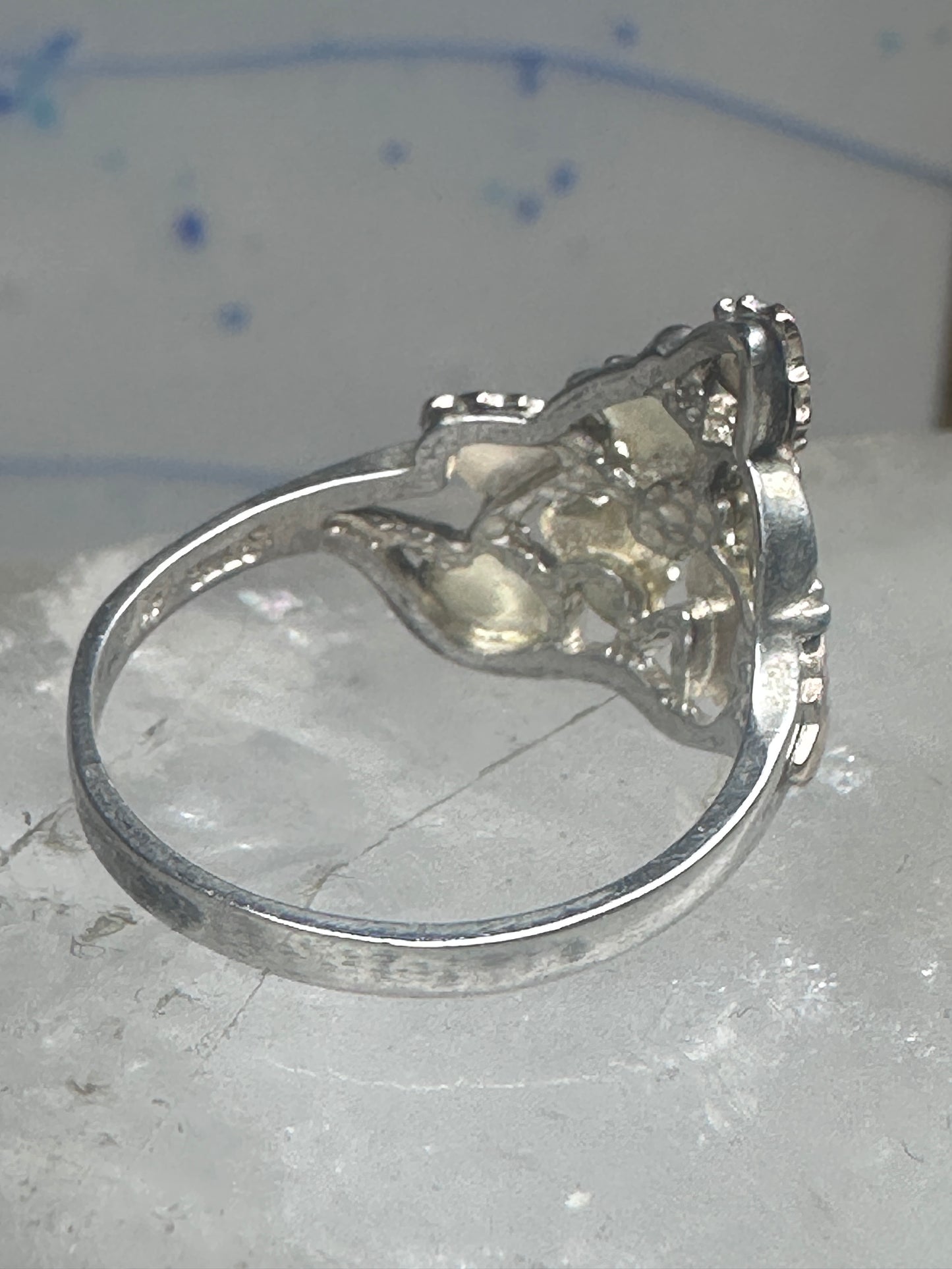 Black Hills Gold ring leaves band size 8.7 sterling silver women