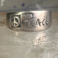 Peace ring Peace band Peace sign size 7.50 sterling silver women men