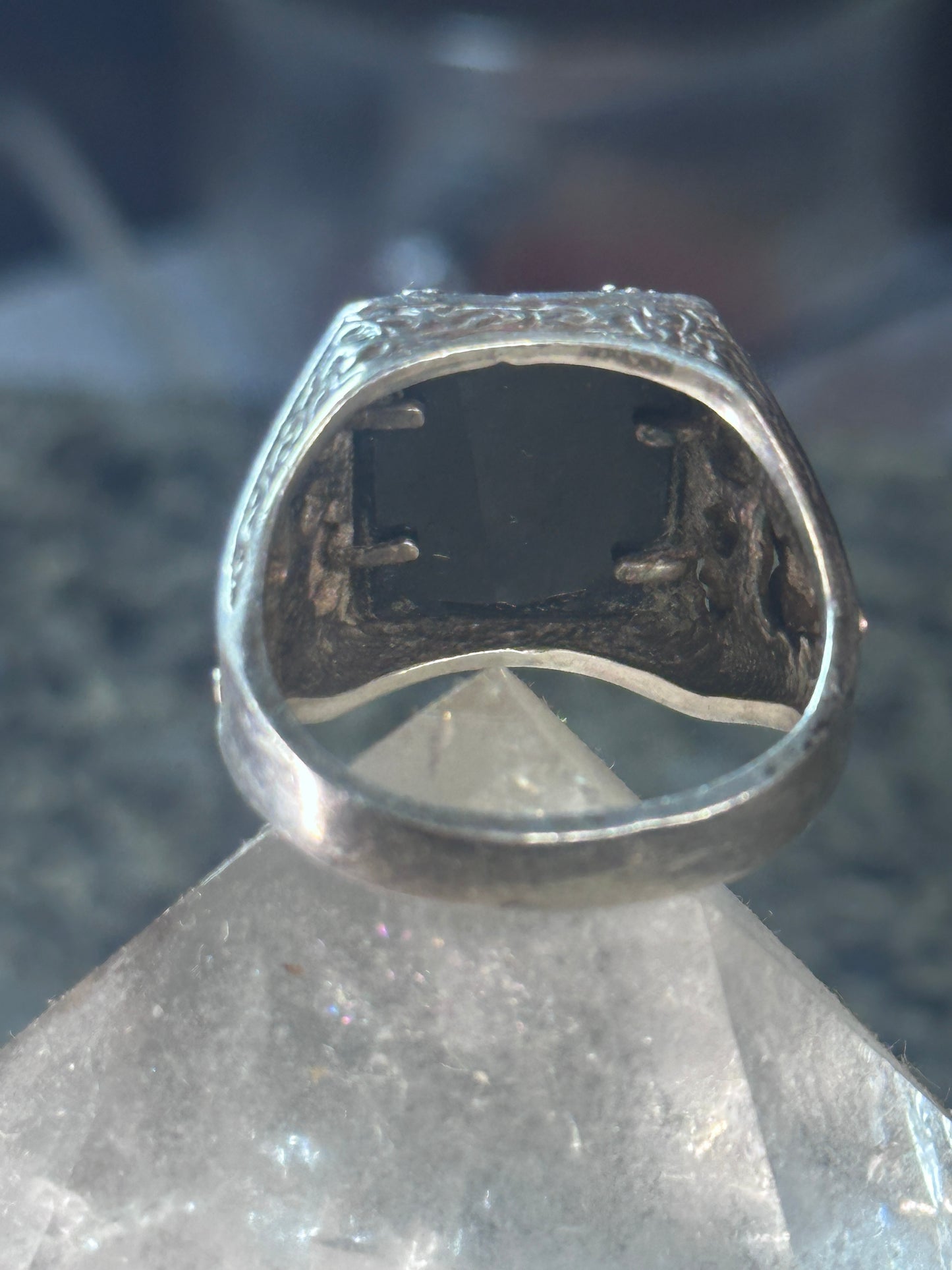 Black Hills Gold Eagle ring Onyx size 12.25 Sterling silver women men