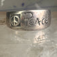 Peace ring Peace band Peace sign size 7.50 sterling silver women men