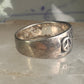 Peace ring Peace band Peace sign size 7.50 sterling silver women men