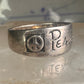 Peace ring Peace band Peace sign size 7.50 sterling silver women men