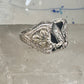 Eagle ring Black Hills Gold Onyx band size 11 sterling silver women men