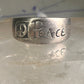 Peace ring Peace band Peace sign size 7.50 sterling silver women men