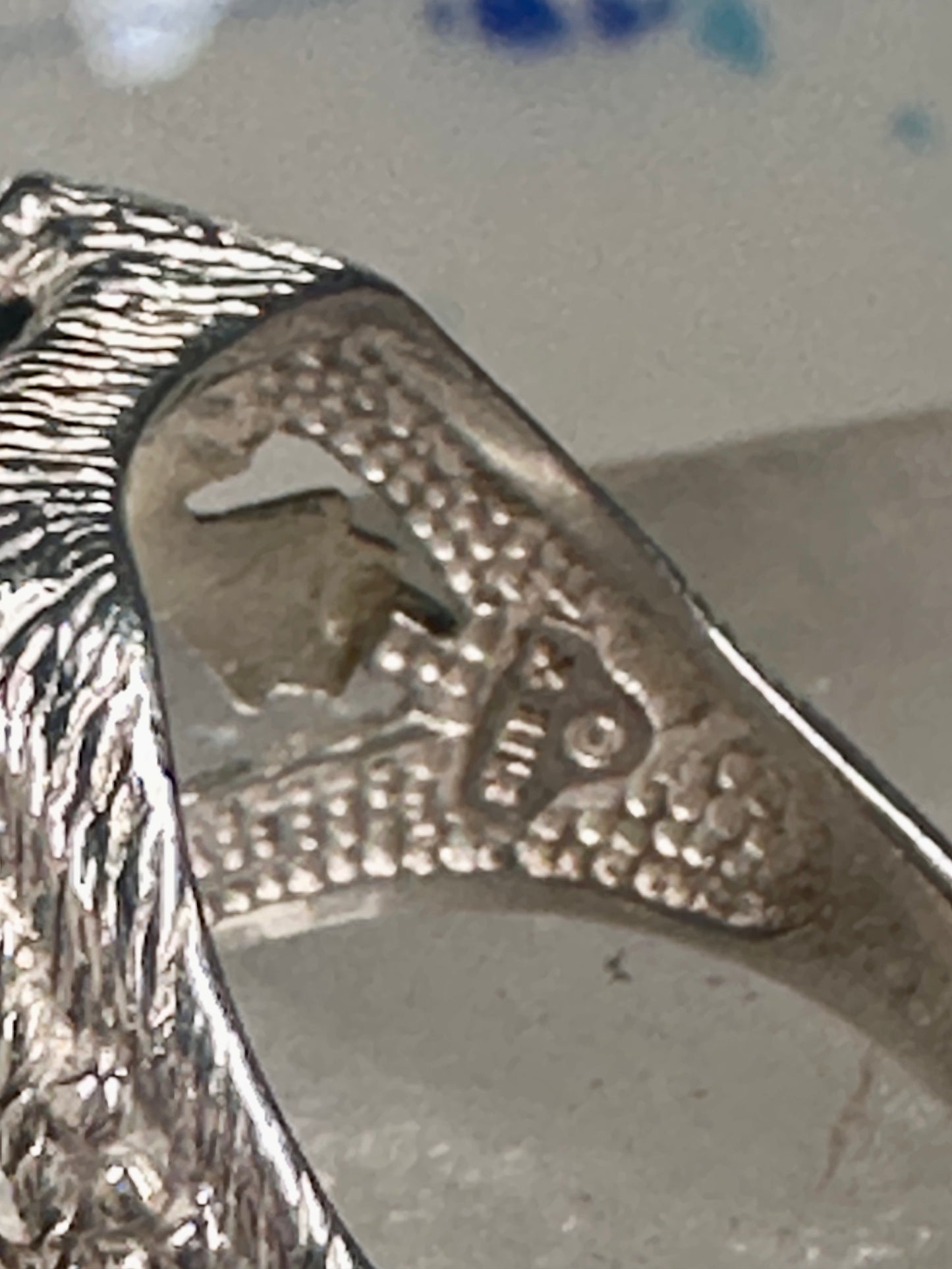 Eagle ring Black Hills Gold Onyx band size 11 sterling silver women men