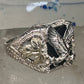 Eagle ring Black Hills Gold Onyx band size 11 sterling silver women men