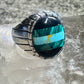Southwest ring malachite turquoise onyx ring size 10 Sterling silver women men