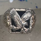 Eagle ring Black Hills Gold Onyx band size 11 sterling silver women men