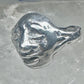 Face ring brutalist figurative pinky band size 4 sterling silver women