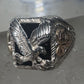Eagle ring Black Hills Gold Onyx band size 11 sterling silver women men