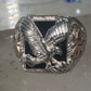 Eagle ring Black Hills Gold Onyx band size 11 sterling silver women men