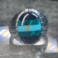 Southwest ring malachite turquoise onyx ring size 10 Sterling silver women men