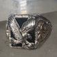 Eagle ring Black Hills Gold Onyx band size 11 sterling silver women men
