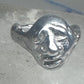 Face ring brutalist figurative pinky band size 4 sterling silver women