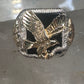 Black Hills Gold ring Eagle Onyx band size 10.75 sterling silver women men